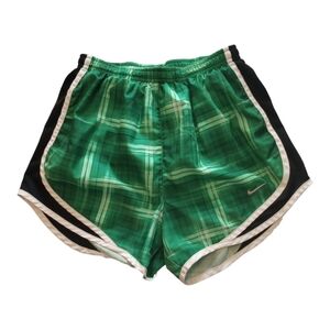 Nike Child's Shorts Dri-fit Green Black Running Elastic Waistband Drawcord XS